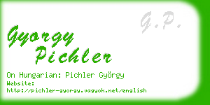 gyorgy pichler business card